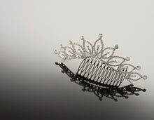 Load image into Gallery viewer, TR0509  Pointed Leaf Tiara with AB Rhinestones
