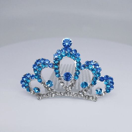TR0515 Small Blue Crystal Tiara