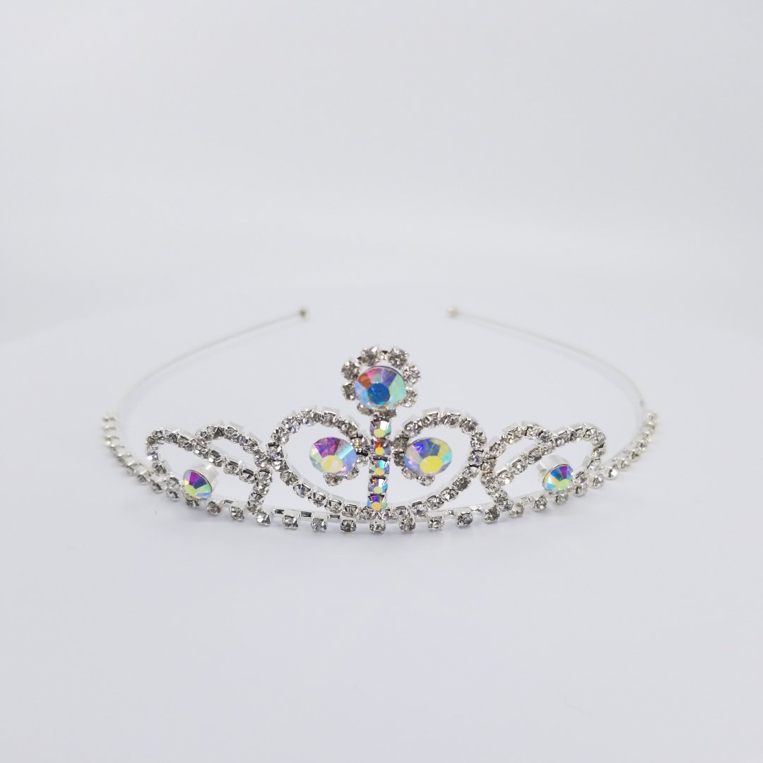TR0609 Large Crystal Tiara with AB Accent
