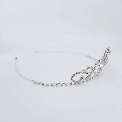 TR0609 Large Crystal Tiara with AB Accent