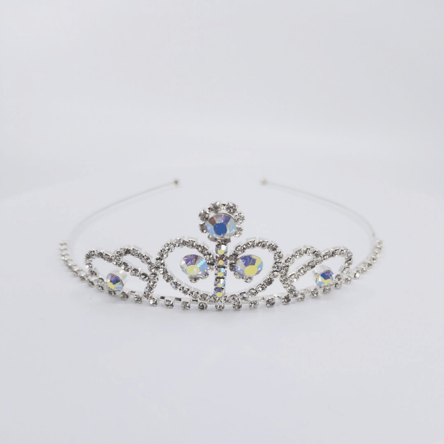 TR0609 Large Crystal Tiara with AB Accent