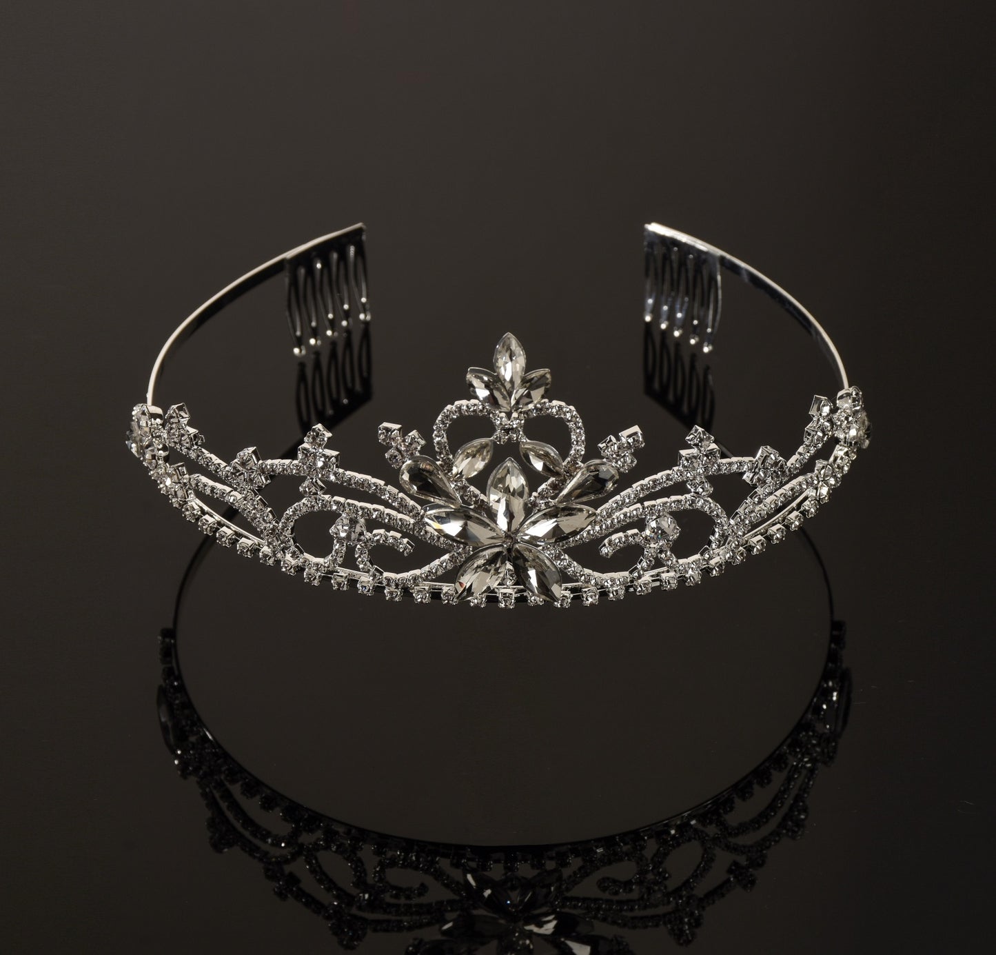 TR0611 Large Crystal Tiara