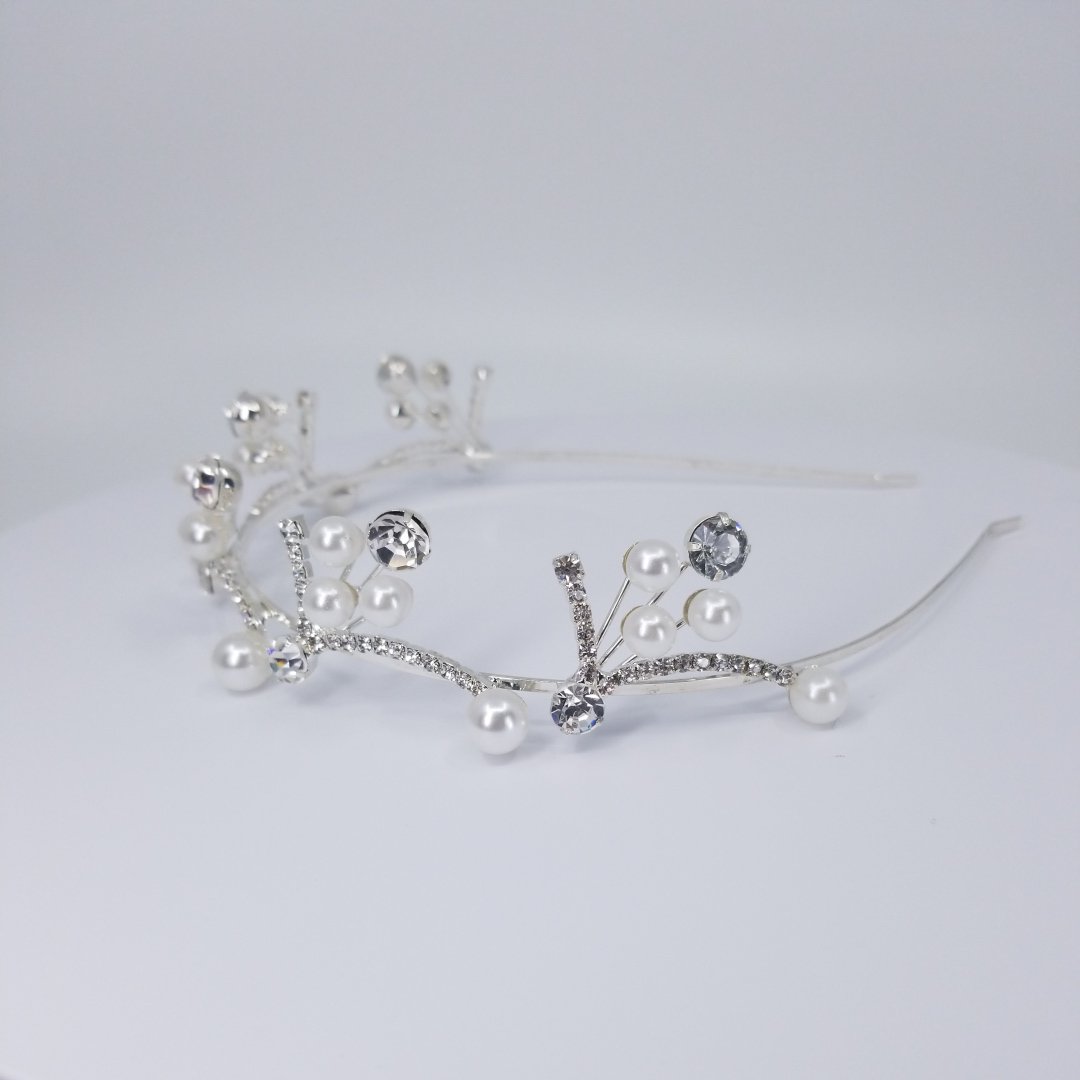 TR0904 Crystal & Pearl Headband